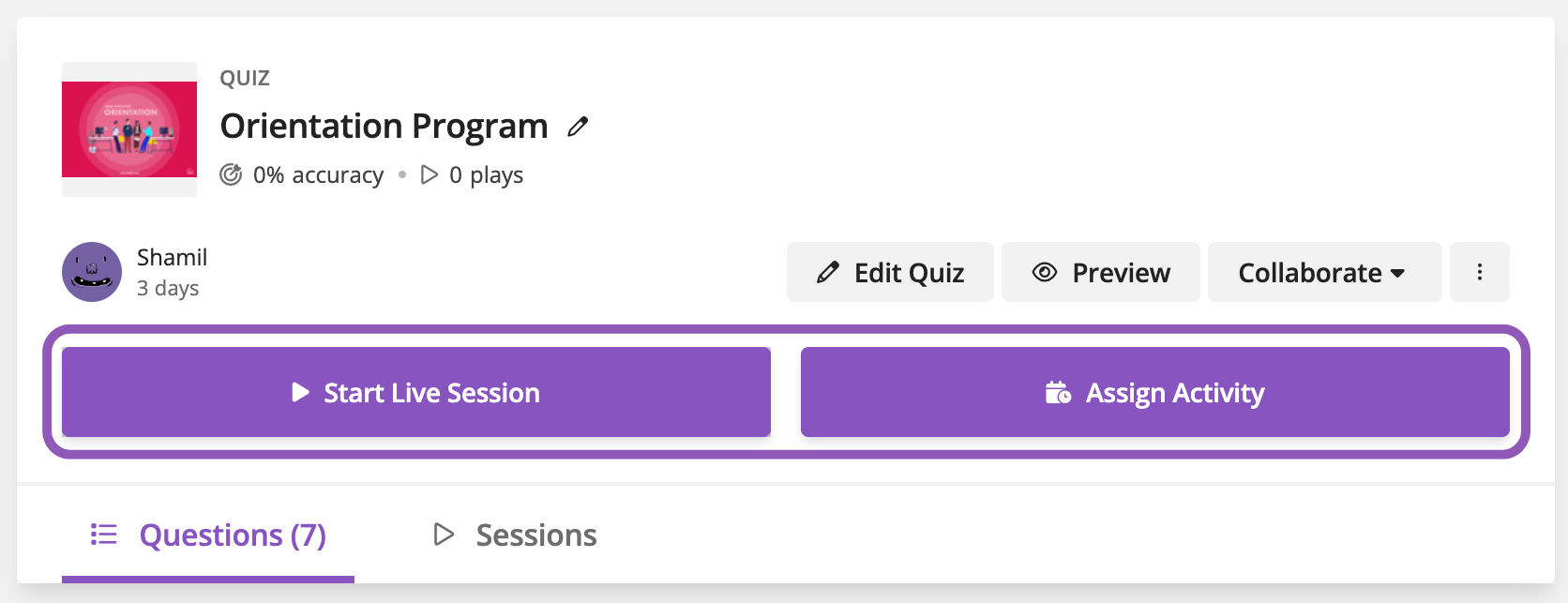 5. Quizizz: Checking Reports of Participants 