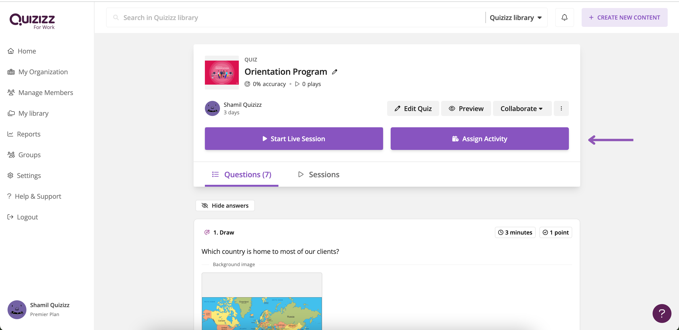 How to Host a Quiz – Quizizz for Work